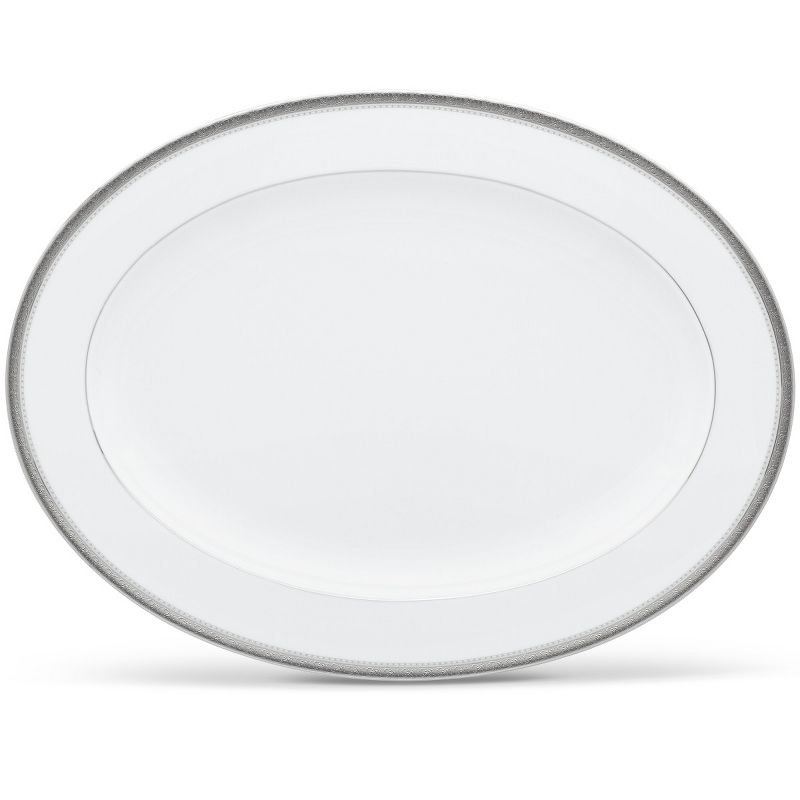Noritake Charlotta Platinum Large Oval Platter, 1 of 5
