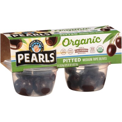 Pearls Organic Pitted Medium Ripe Olives - 4ct