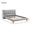 Platform Bed,Upholstered Platform Bed Frame With Cookie-Shaped Headboard,Modern Platform Bed,Platform Bed For Bedroom-Cuddlewood - 4 of 4