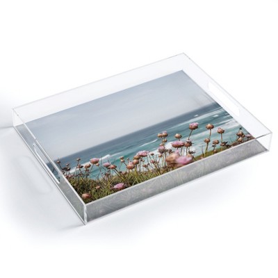 Henrike Schenk - Travel Photography Blue Beach Umbrellas Photo Small  Acrylic Tray - Deny Designs