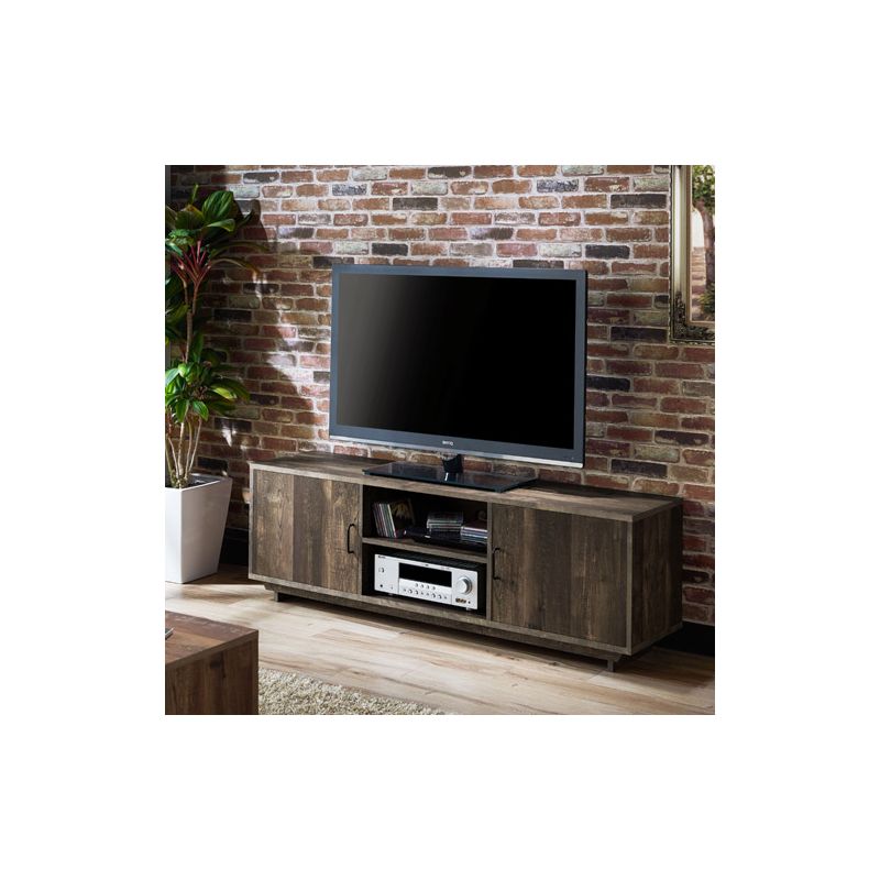 Fraire Contemporary TV Stand for TVs up to 60&#34; Reclaimed Oak - HOMES: Inside + Out, 6 of 9