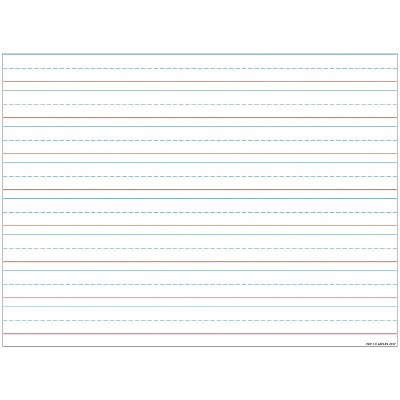 Ashley 17" x 22" Handwriting 3/4" Lined Smart Poly Chart (ASH92010)