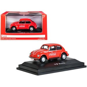 1966 Volkswagen Beetle "Coca-Cola" Red 1/72 Diecast Model Car by Motorcity Classics - 1 of 4