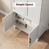 COZONY 72" Wooden Armoire Wardrobe with 4 Doors, Freestanding Closet with Hanging Rod & 18 Adjustable Shelves for Bedroom Clothing Storage - 3 of 4