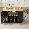 GDFStudio Galbraith Modern 53'' Kitchen Storage Islands with Drawers and Trash Can - 2 of 4