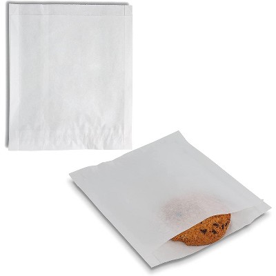 MT Products White Wax Paper Sandwich Bags, Fold Top 6