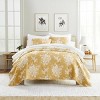 FIONECA Quilt Set- Lightweight - All Season Quilted Coverlet - Distressed Bouquet - 3 of 4