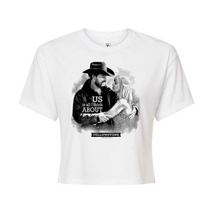 Women's - Yellowstone - Us Is All I Think About Cropped Graphic T-Shirt - 1 of 4