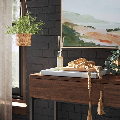 White Rectangular Marble Tray with Raised Sides