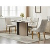 NicBex  Chenille Dining Chairs Set of 2, Modern Kitchen Chairs with Comfy Fabric Upholstered, Accent Chairs with Stainless Steel Plating Legs - 2 of 4