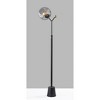 Adesso Dusk Floor Lamp Black: Smoked Glass Shade, Iron Base, 62" Tall, UL Listed - 2 of 4