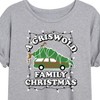 Women's Warner Bros. Griswold Family Christmas Tree Oversized Graphic T-Shirt - Heather Grey - X-Large - 2 of 4