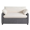 Merax Oversized Chenille Single Sofa Chair with Deep Seat and Throw Pillows - 2 of 4
