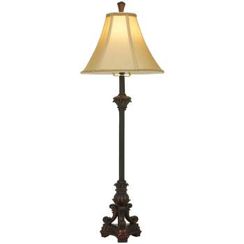 Polystone Buffet Lamp with Tapered Shade Bronze - Olivia & May