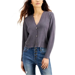 I.N.C International Concepts Womens Ribbed Cardigan Sweater, Grey, X-Large - 1 of 1