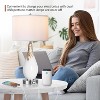 ROTTOGOON 27.5" Table Lamp Set of 2 Modern Art Glass Bedside Lamp Touch Control 3-Way Dimmable USB Ports Handcrafted White Drum Shade 2-Pack - 3 of 4