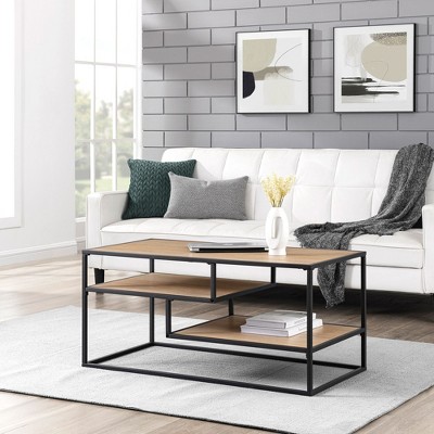 NicBex Modern Minimalist Floating Shelf Coffee Table Sleek MDF Design for Urban Living Rooms