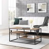 Okak Modern Minimal Floating Shelf Coffee Table with MDF Top, Sleek Design for Urban Living Rooms - 2 of 4