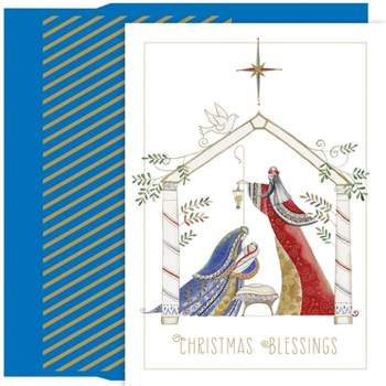 Masterpiece Holiday Collection Petites 18-Count Christmas Cards, Contemporary Manger