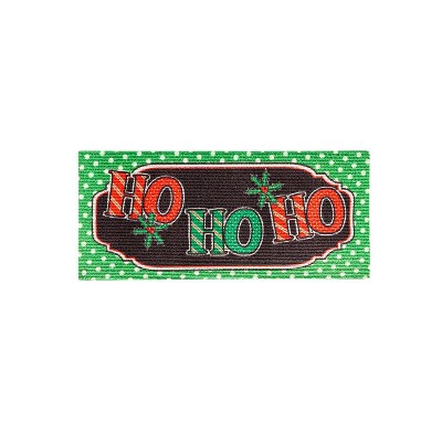 Evergreen Ho Ho Ho Sassafras Indoor Outdoor Switch Doormat 1'10"x10" Multicolored