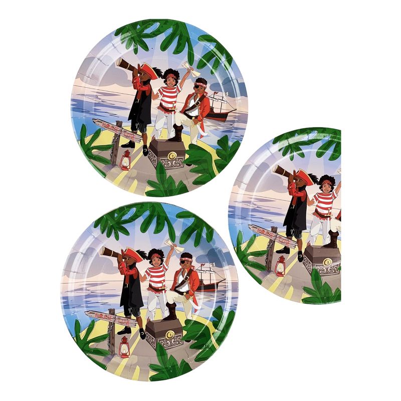 Anna + Pookie 9" Pirate Paper Party Plates 8 Ct., 2 of 4