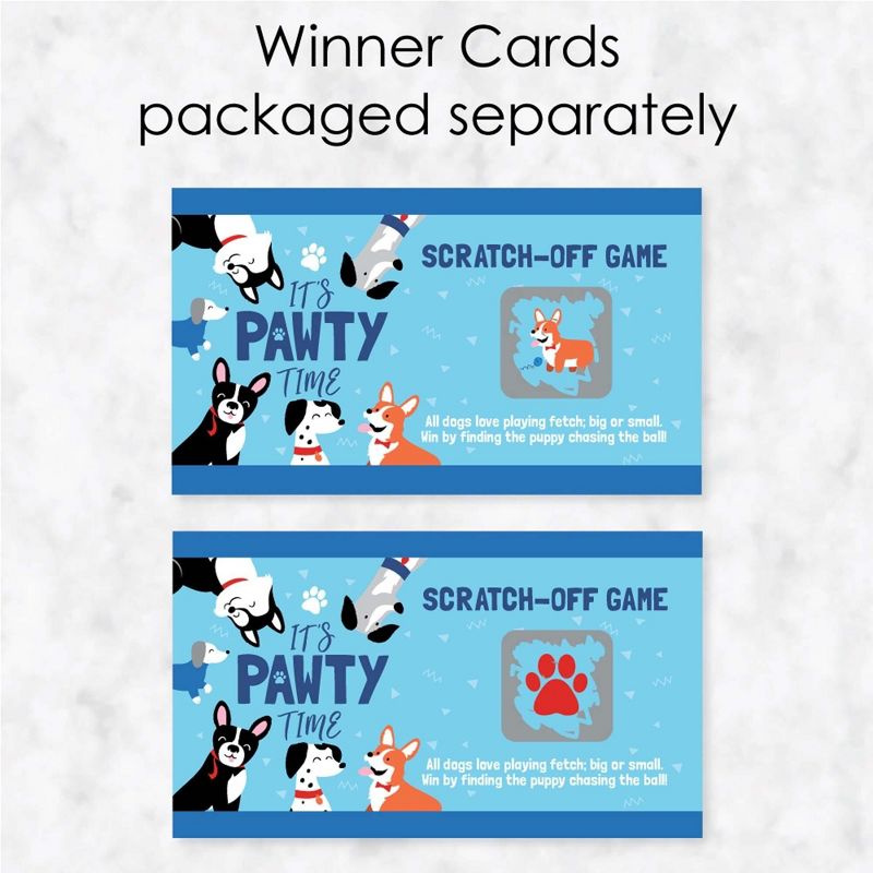 Big Dot of Happiness Pawty Like a Puppy - Dog Baby Shower or Birthday Party Game Scratch Off Cards - 22 Count, 3 of 7