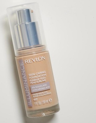 Revlon Illuminance Skin-Caring Liquid Foundation Makeup, Medium Coverage,  501 Toasted Caramel, 1 fl oz