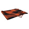 Saro Lifestyle Saro Lifestyle Cotton Throw With Buffalo Plaid Design, Orange/Black, 50"x60" - image 3 of 4