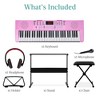 Best Choice Products 61-Key Beginners Electronic Keyboard Piano Set w/ LED, 3 Teaching Modes, H-Stand, Stool - 4 of 4