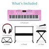 Best Choice Products 61-Key Beginners Electronic Keyboard Piano Set w/ LED, 3 Teaching Modes, H-Stand, Stool - image 4 of 4