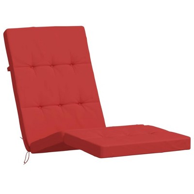 vidaXL Deck Chair Cushions - Set of 2, Made from Water-Resistant Red Oxford Fabric, Indoor and Outdoor Use, Lightweight and Durable
