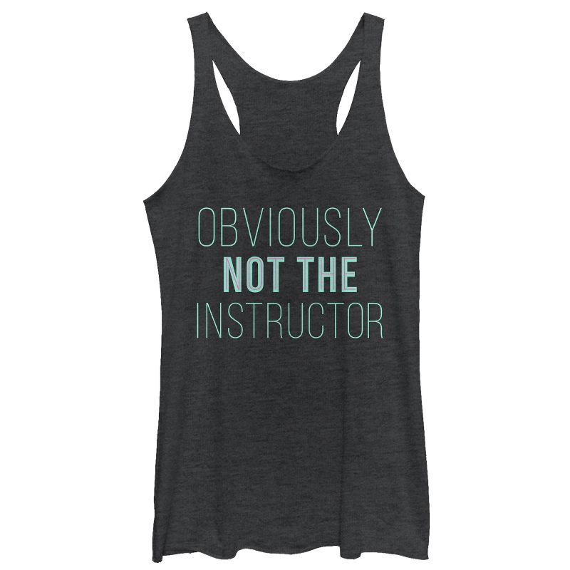 Women's CHIN UP Not the Instructor Racerback Tank Top, 1 of 5
