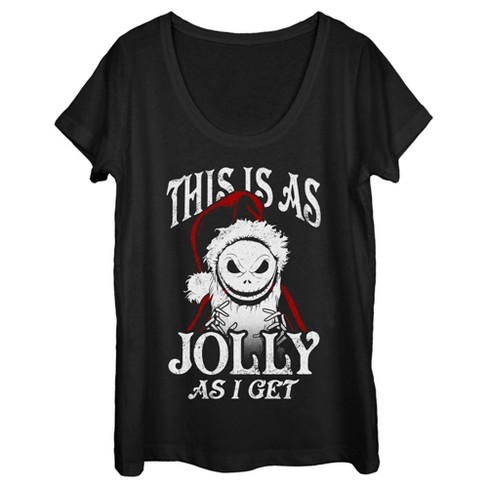 Women's The Nightmare Before Christmas This Is As Jolly as I Get Scoop Neck - image 1 of 4