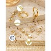 Mix & Match Earrings Set, 14K Gold Plated & S925 Sterling Silver Huggie Hoops with CZ Drops, Hypoallergenic Dainty Jewelry - 3 of 4