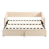 Luxystar Twin Upholstered Velvet Daybed with Pop Up Trundle, Converts from Twin to King Size for Living Room - 4 of 4