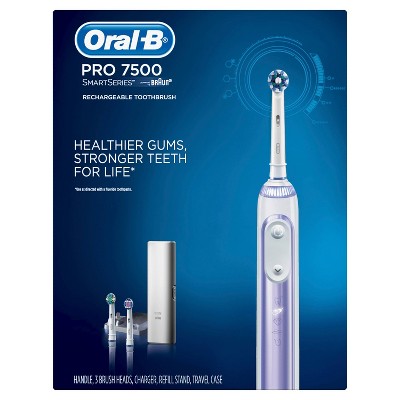Oral-B Pro 7500 Power Rechargeable Electric Toothbrush Powered By Braun - Orchid Purple
