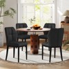 Bekrvio Mid Century Modern Dining Chairs, Upholstered Leather Armless Chairs with Checkered Pattern Back, for Kitchen & Dining Room - 2 of 4