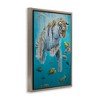 Stupell Industries Swimming Tiger Among Fish Black Framed Floater Canvas Wall Art - 3 of 4