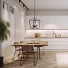 DORESshop 4-Light Black Metal Rustic Farmhouse Pendant Light with Open Frame Design, No Bulbs Included - 3 of 4