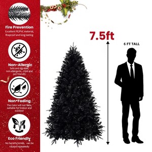 Aghana Digitals 7.5ft Black PE/PVC Mixed Artificial Tree - 1 of 4
