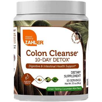 Zahler Colon Cleanse 10- Day Detox, Digestive & Intestinal Health Support, Cucumber-Mint Flavor, Kosher Dietary Supplement - 3.5 Oz