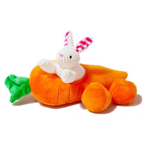 Posh Paws Rabbit & Carrot Peek-A-Boo Plush Dog Toy