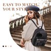 Generic Mini Backpack for Women Cute Small Backpack Purse With Pompom PU Leather Bookbag Small Casual Daypacks - 3 of 4