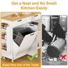 Rolling Kitchen Island with Power Outlet & Drop Leaf, Kitchen Island Cart with Trash Storage Cabinet - 4 of 4