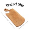 SEVOBAL Serving Platters Handmade Teak Wood Cheese and Bread Board with Asymmetrical Modern Design for Cakes, Appetizers, Brown, 6"*15"*0.7" - 3 of 4