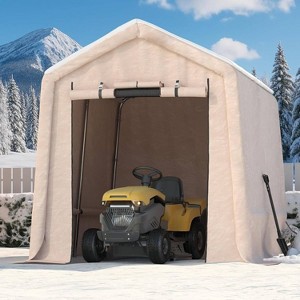 GustoWave 7x10FT Outdoor Portable Storage Shed with Roll-Up Door for Motorcycle, Garden and Tools - 1 of 4