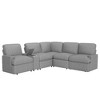NicBex Sectional Sofa with Storage Box & USB Ports & Cup Holder L Shaped Modular Sofa for Living Room - 4 of 4