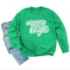 Merry & Bright Outline Puff  -  Women's Graphic Sweatshirt - 4 of 4