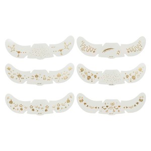 Unique Bargains Christmas Holiday Design Temporary Face Tattoo 6 Pcs - 1 of 4