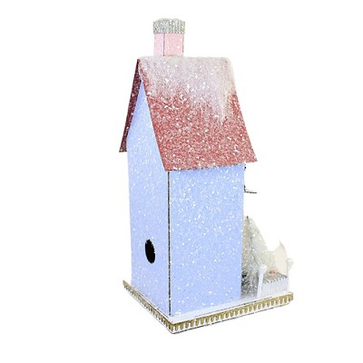 Bluejay Manor 14.5 Inch Light-Up Retro Christmas Village House